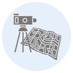 Land survey icon